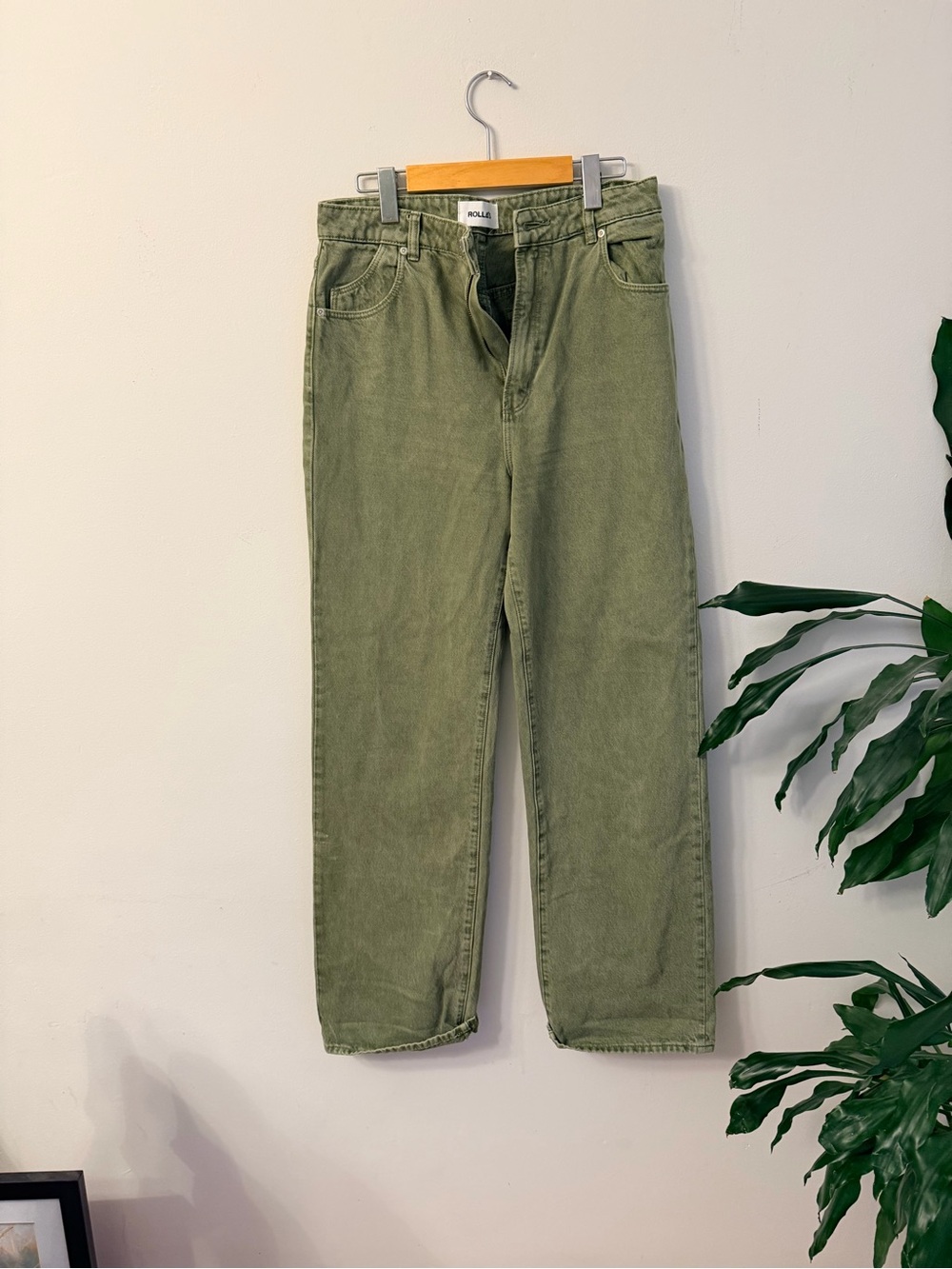 ROLLA'S Olive Green Denim Pants 👖 Heidi - Picture 2 of 5